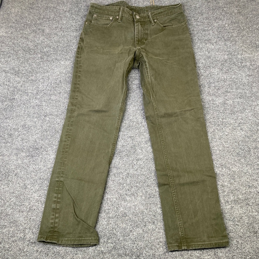 Levis 511 Commuter Slim Fit Pants Mens 33x30 Olive Green Gusseted Biking